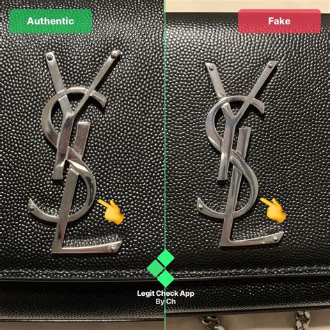 fake ysl logo vs real|how to authenticate ysl bag.